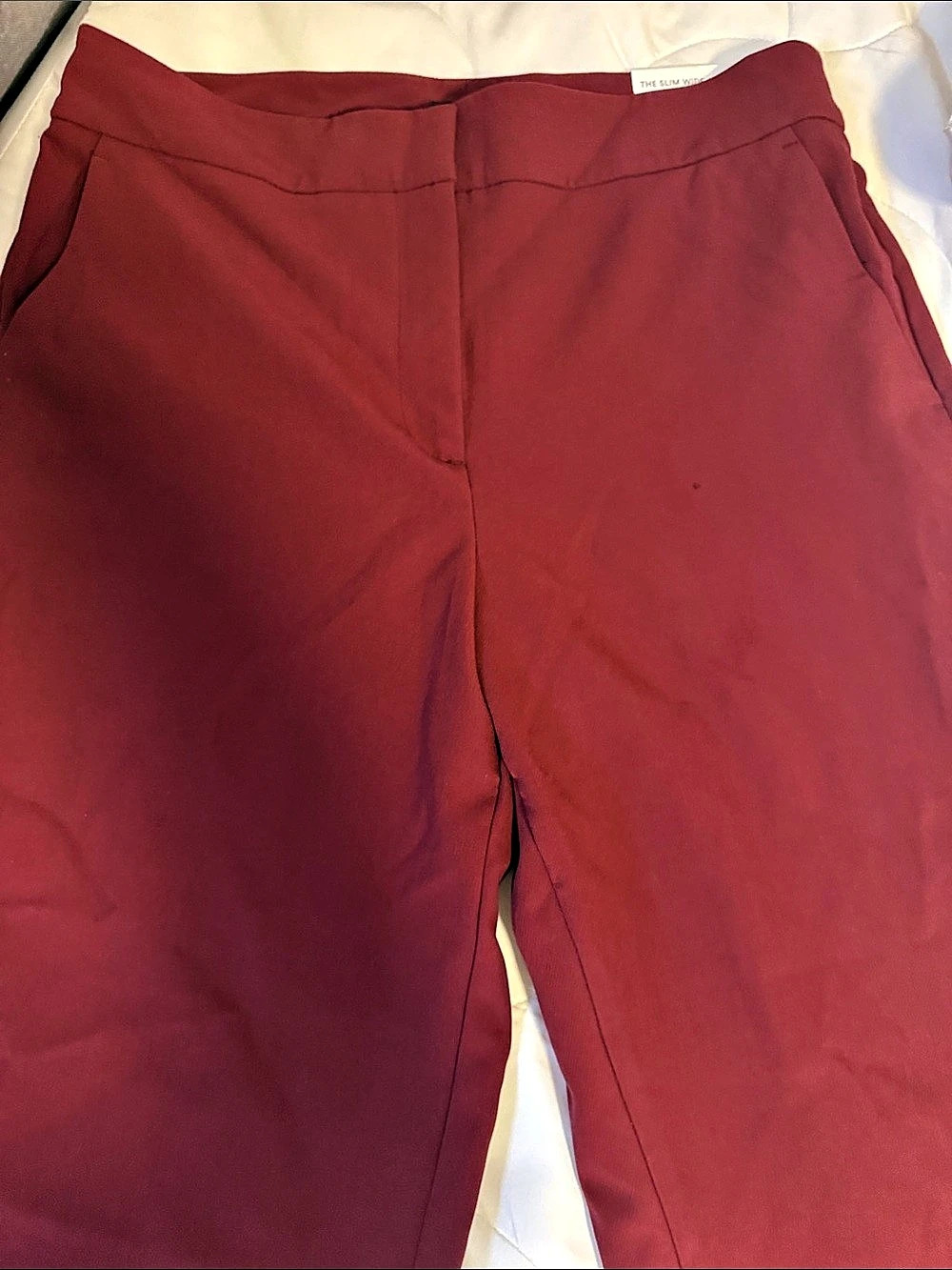 Ann Taylor The Slim Wide-Leg Pants in Red Size 12 NWT